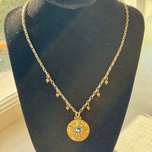 Brighton Gold and Blue Pendant Necklace